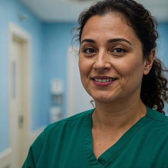 Healthcare professional at work